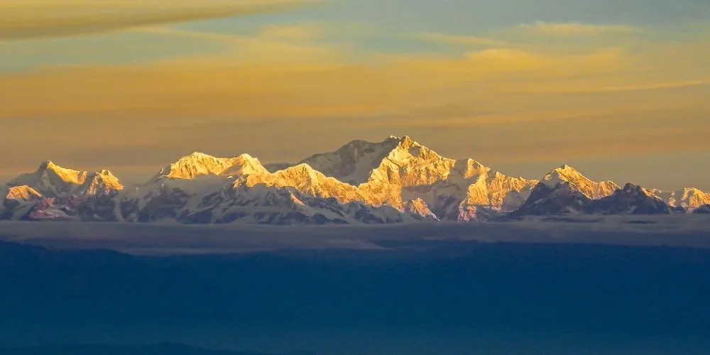 Mount Kanchenjunga view from Tiger Hills. 