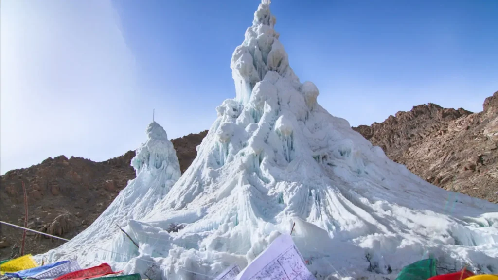 Ice Stupa Climbing (Winter)