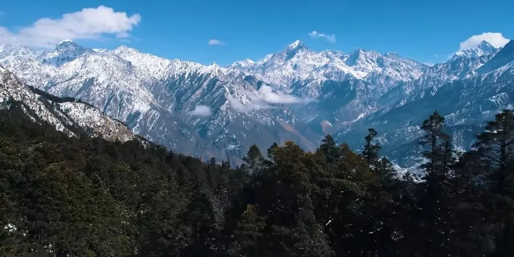 Mountain view from the trek